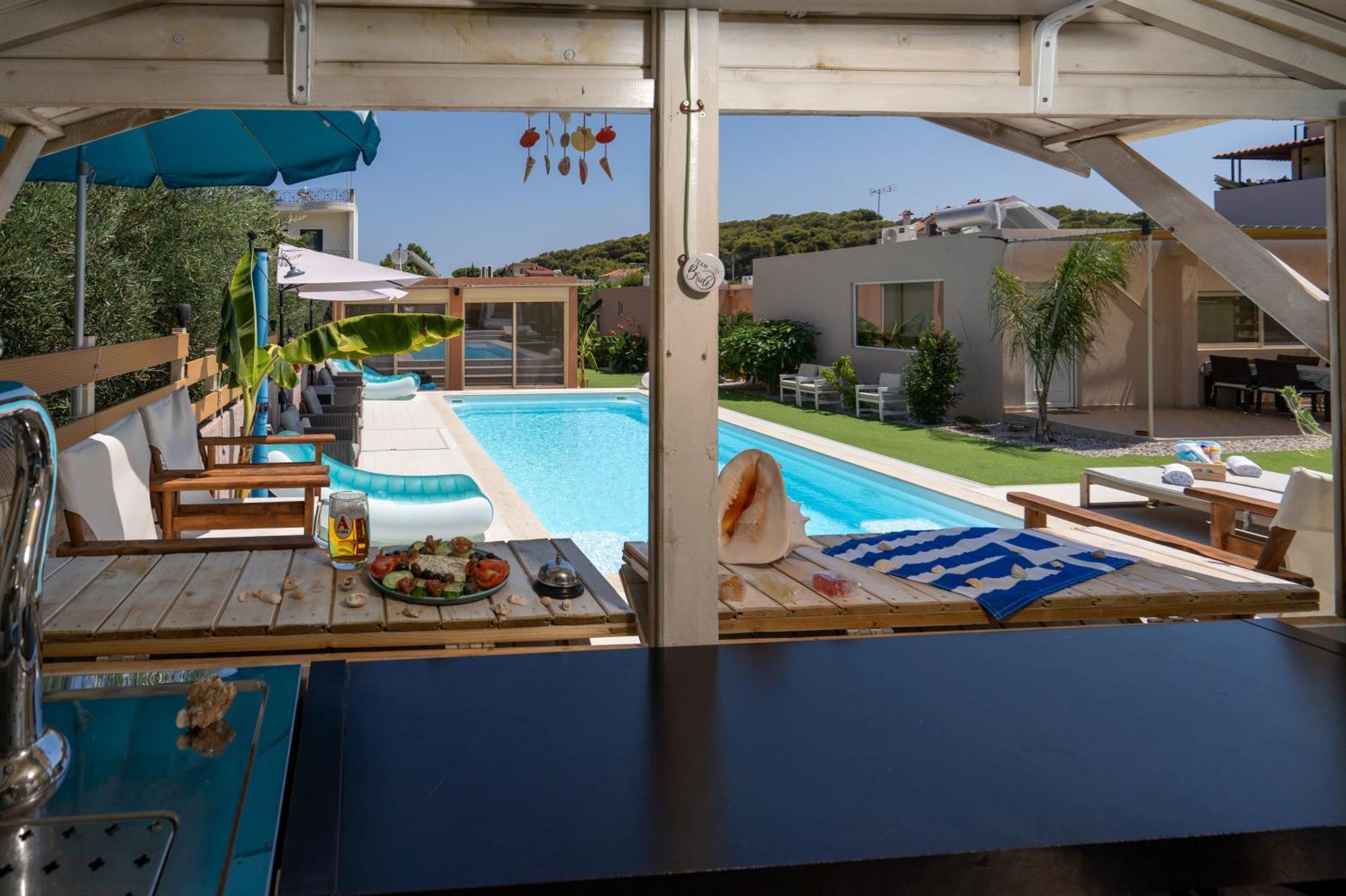 Modular Bungalows With Heated Pool Artemis Greece Exteriör bild