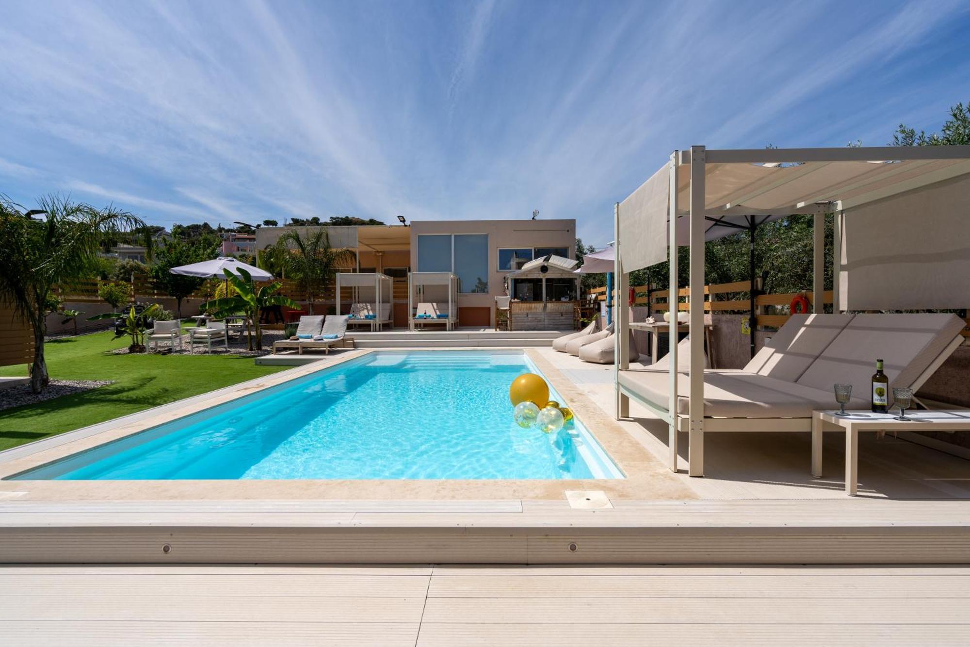 Modular Bungalows With Heated Pool Artemis Greece Exteriör bild